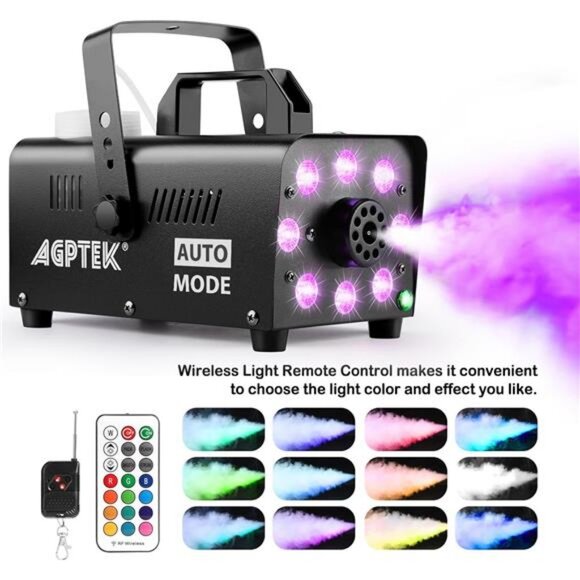 Smoke Machine, Fog Machine with 13 Colorful LED Lights Effect - Picture 2 of 7